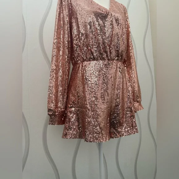 Rose Gold Star Of The Show Romper - Picture 7 of 12